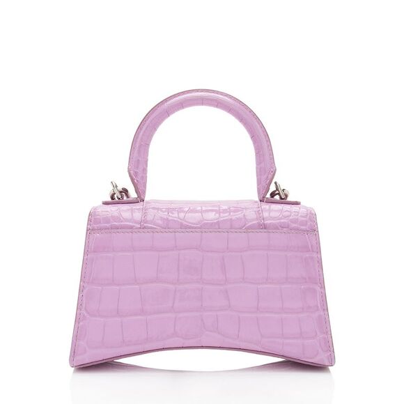 Balenciaga Shiny Croc Embossed Calfskin Hourglass XS Top Handle - Picture 3 of 16